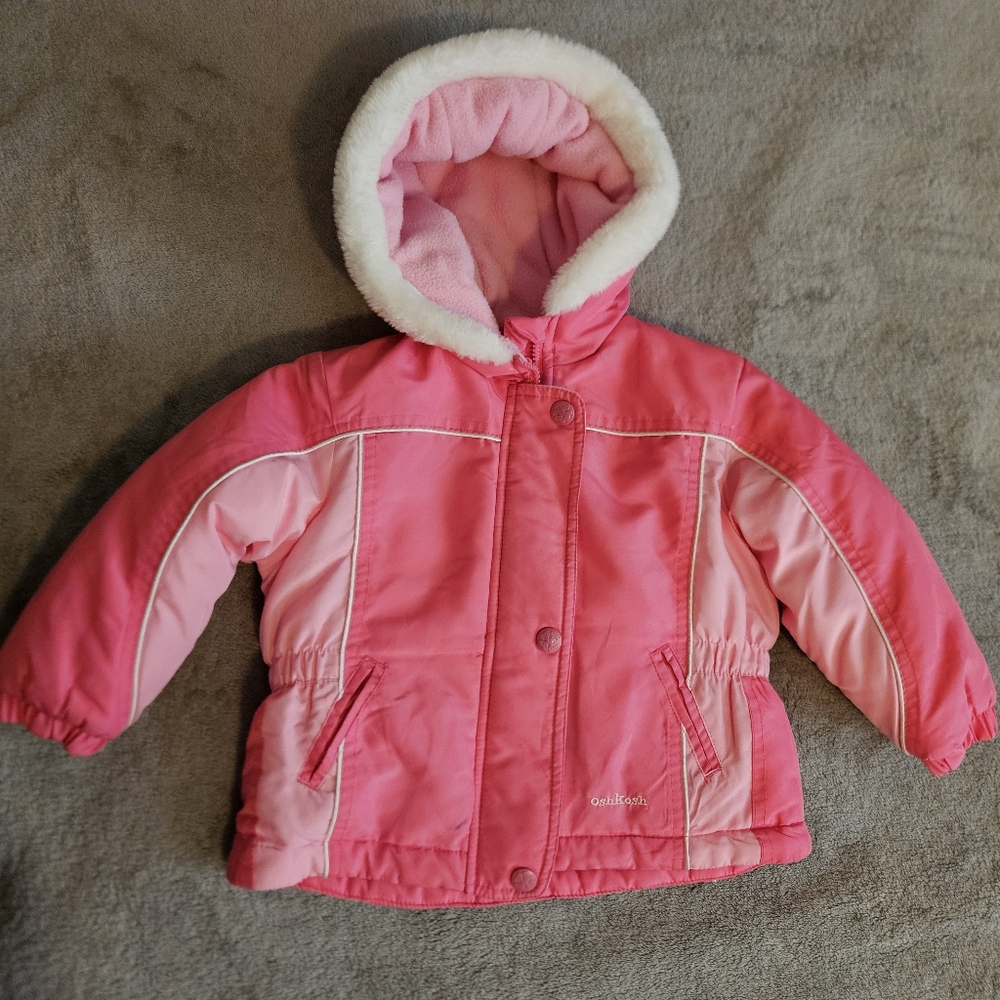 Oshkosh Girls Pink Winter Puffy Coat